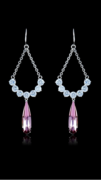 Picture of High Rated Zine-Alloy Swarovski Element Drop & Dangle