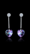 Picture of Fabulous Swarovski Element Heart & Love Drop & Dangle