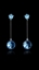 Show details for Fashionable Dark Blue Platinum Plated Drop & Dangle