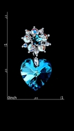 Picture of Superb Quality Single Stone Heart & Love Drop & Dangle