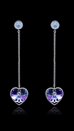 Picture of New Step Swarovski Element Colourful Drop & Dangle