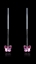 Show details for Enchanting Platinum Plated Pink Drop & Dangle