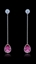 Show details for Attractive Platinum Plated Swarovski Element Drop & Dangle