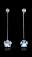 Picture of Cultured Floral Zinc-Alloy Drop & Dangle