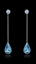 Show details for Customized Sea Blue Zinc-Alloy Drop & Dangle