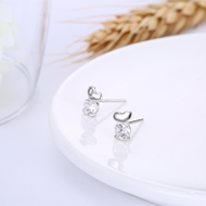 Picture of Fascinating White Platinum Plated Stud 