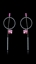 Show details for Unique Design Platinum Plated Pink Drop & Dangle
