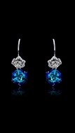 Picture of Touching Swarovski Element Colourful Drop & Dangle