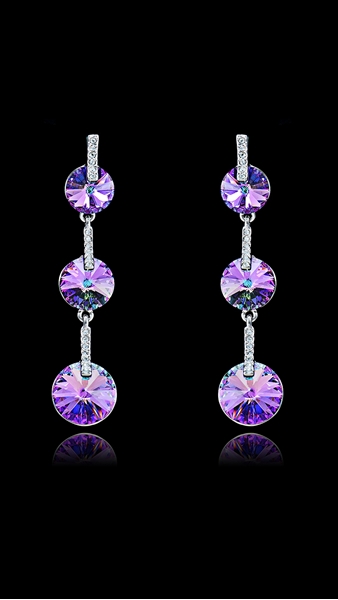 Picture of Believable Swarovski Element Colourful Drop & Dangle