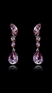 Picture of Fantastic Big Platinum Plated Drop & Dangle