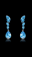 Picture of Good Quality Swarovski Element Big Drop & Dangle