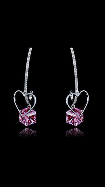 Picture of Kind  Swarovski Element Platinum Plated Drop & Dangle