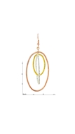 Picture of Delicate Multi-Tone Plated Concise Drop & Dangle