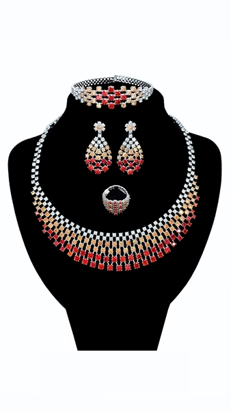 Picture of Widely Accepted Platinum Plated Cubic Zirconia 4 Pieces Jewelry Sets