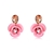 Picture of Touching Flowers & Plants Rose Gold Plated Stud 