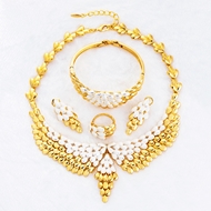 Picture of Online Dubai Style Gold Plated 4 Pieces Jewelry Sets