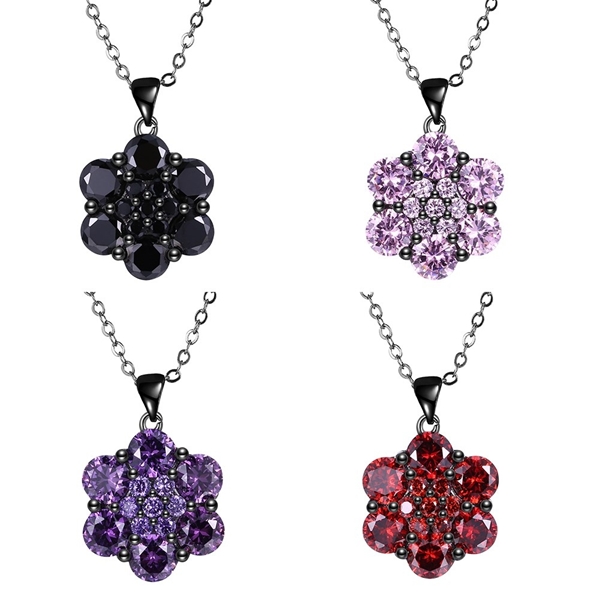 Picture of Touching And Meaningful Red Gunmetel Plated Necklaces & Pendants