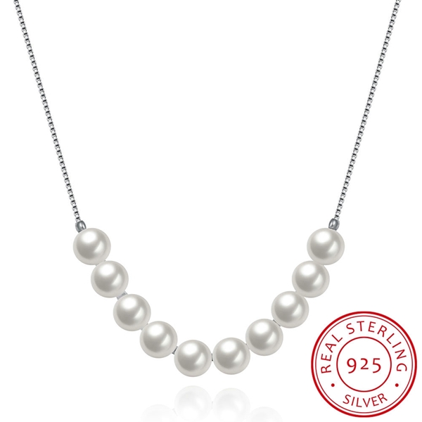 Picture of Popular Design Platinum Plated Venetian Pearl Necklaces & Pendants