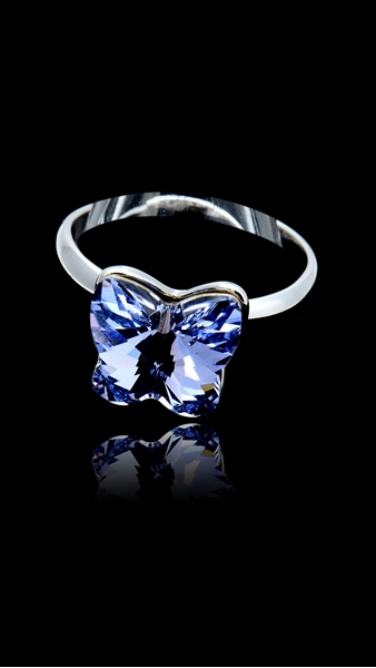 Picture of Best-Selling Purple Platinum Plated Fashion Rings