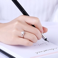 Picture of Independent Design White Platinum Plated Fashion Rings