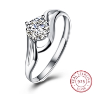 Picture of Widely Accepted White Platinum Plated Fashion Rings