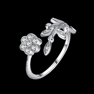 Picture of Online Wholesale White Platinum Plated Fashion Rings