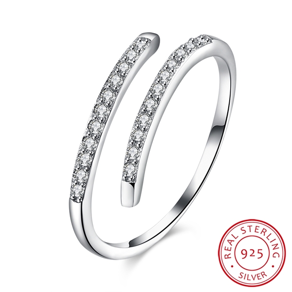 Picture of Believable White Platinum Plated Fashion Rings