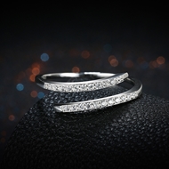 Picture of Believable White Platinum Plated Fashion Rings