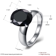 Picture of Flexible Designed Platinum Plated Red Fashion Rings