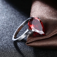 Picture of Charming Pink Stainless Steel Fashion Rings