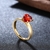 Picture of Natural Designed Stainless Steel Red Fashion Rings