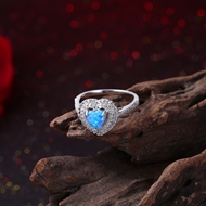 Picture of Promotion Platinum Plated Blue Fashion Rings