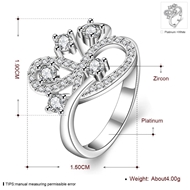 Picture of Shinning Platinum Plated White Fashion Rings