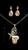 Picture of Unique Fashion Champagne Swarovski Element 2 Pieces Jewelry Sets