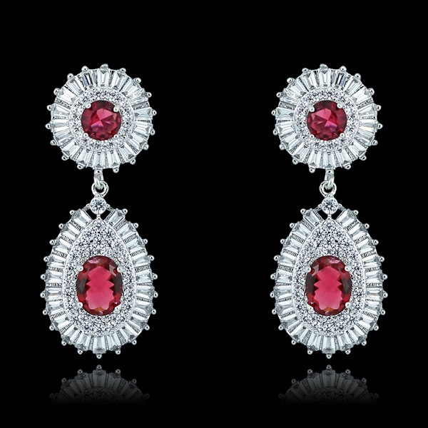 Picture of Luxury Cubic Zirconia Dangle Earrings 1JJ054507E