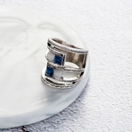 Picture of Charming Blue Big Fashion Ring of Original Design