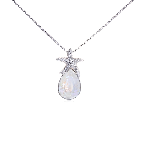 Picture of Wholesale Platinum Plated 16 Inch Pendant Necklace with No-Risk Return