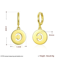 Picture of Attractive Gold Plated Copper or Brass Dangle Earrings Shopping