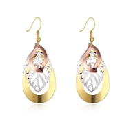 Picture of Attractive Multi-tone Plated Copper or Brass Dangle Earrings at Unbeatable Price