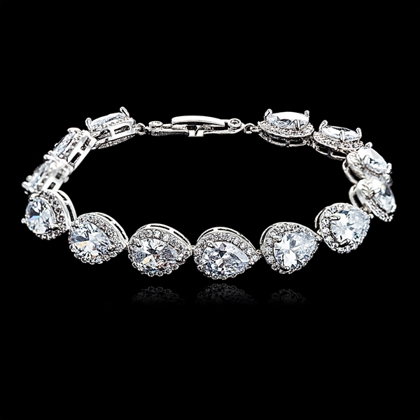 Picture of Luxury Cubic Zirconia Tennis Bracelet with Worldwide Shipping