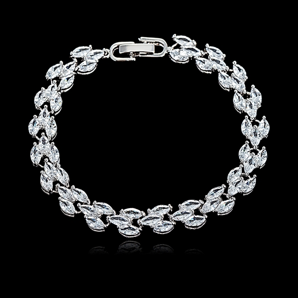 Picture of Casual White Tennis Bracelet with Speedy Delivery