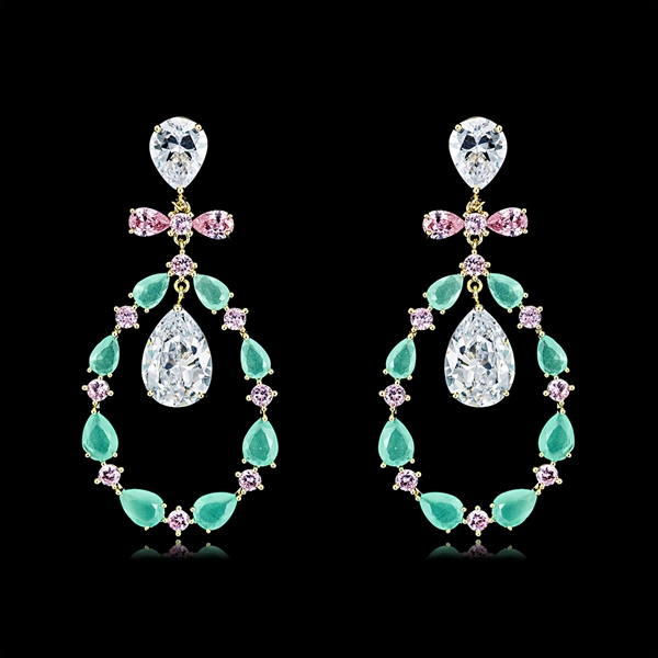 Picture of Luxury Colorful Drop & Dangle Earrings with 3~7 Day Delivery