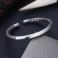 Picture of Pretty Small 925 Sterling Silver Fashion Bangle