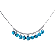 Picture of 16 Inch Blue Short Chain Necklace in Exclusive Design