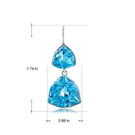 Picture of Fashion Blue Dangle Earrings Online Only