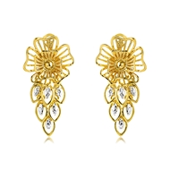 Picture of Fashion Big Gold Plated Dangle Earrings