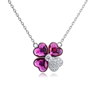 Picture of Clover Swarovski Element Pendant Necklace with Beautiful Craftmanship