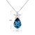 Picture of Hypoallergenic Platinum Plated Small Pendant Necklace with Easy Return