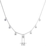 Picture of Bulk Platinum Plated White Pendant Necklace Wholesale Price