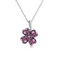 Picture of 925 Sterling Silver Platinum Plated Pendant Necklace from Certified Factory